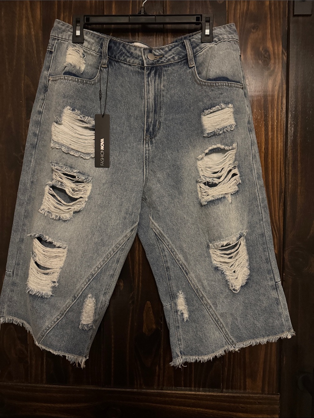 Fashion Nova 
Distressed Women's Denim Jorts Bermuda
Check out our Bundle Deal!